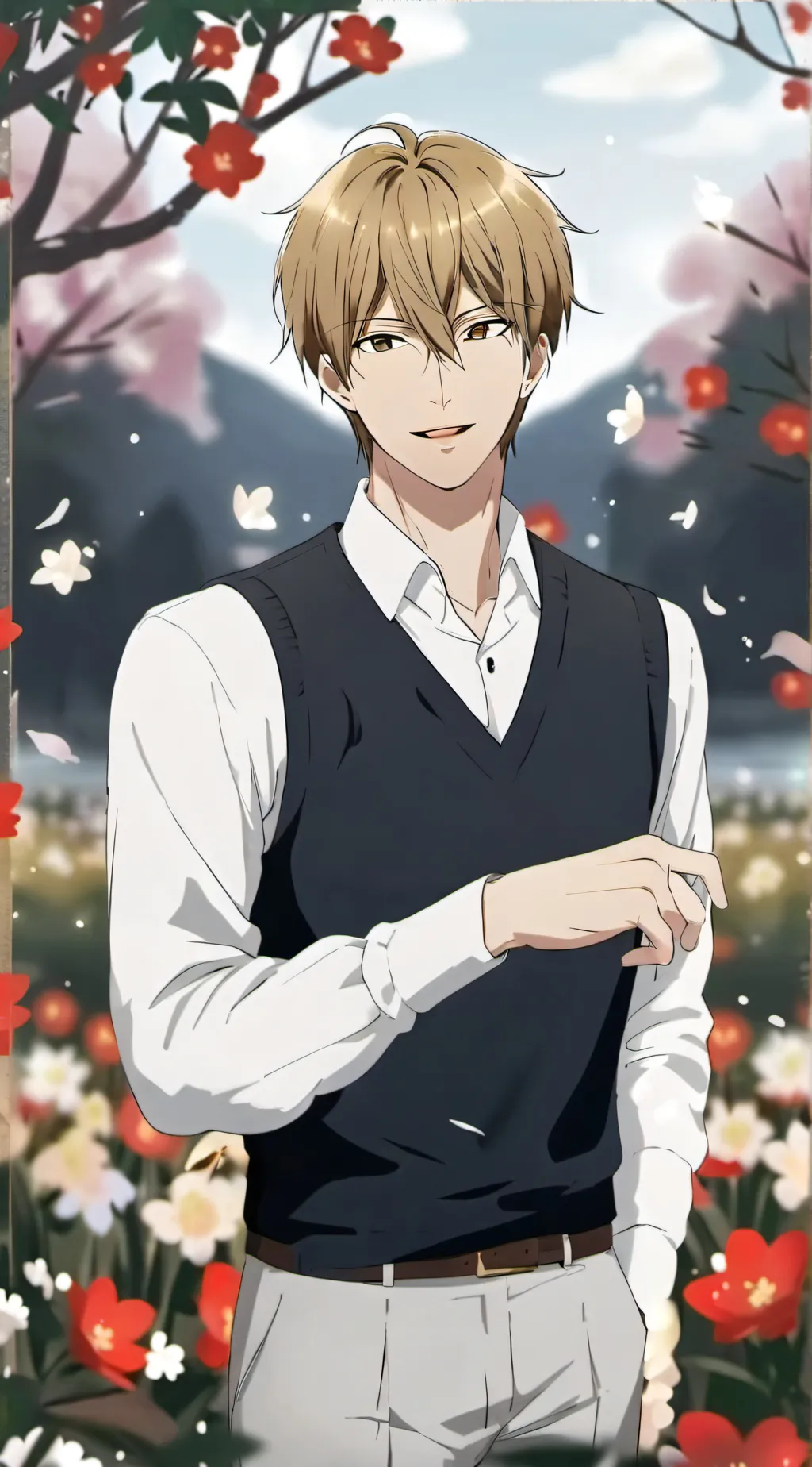 ai character: Junta Azumaya  background