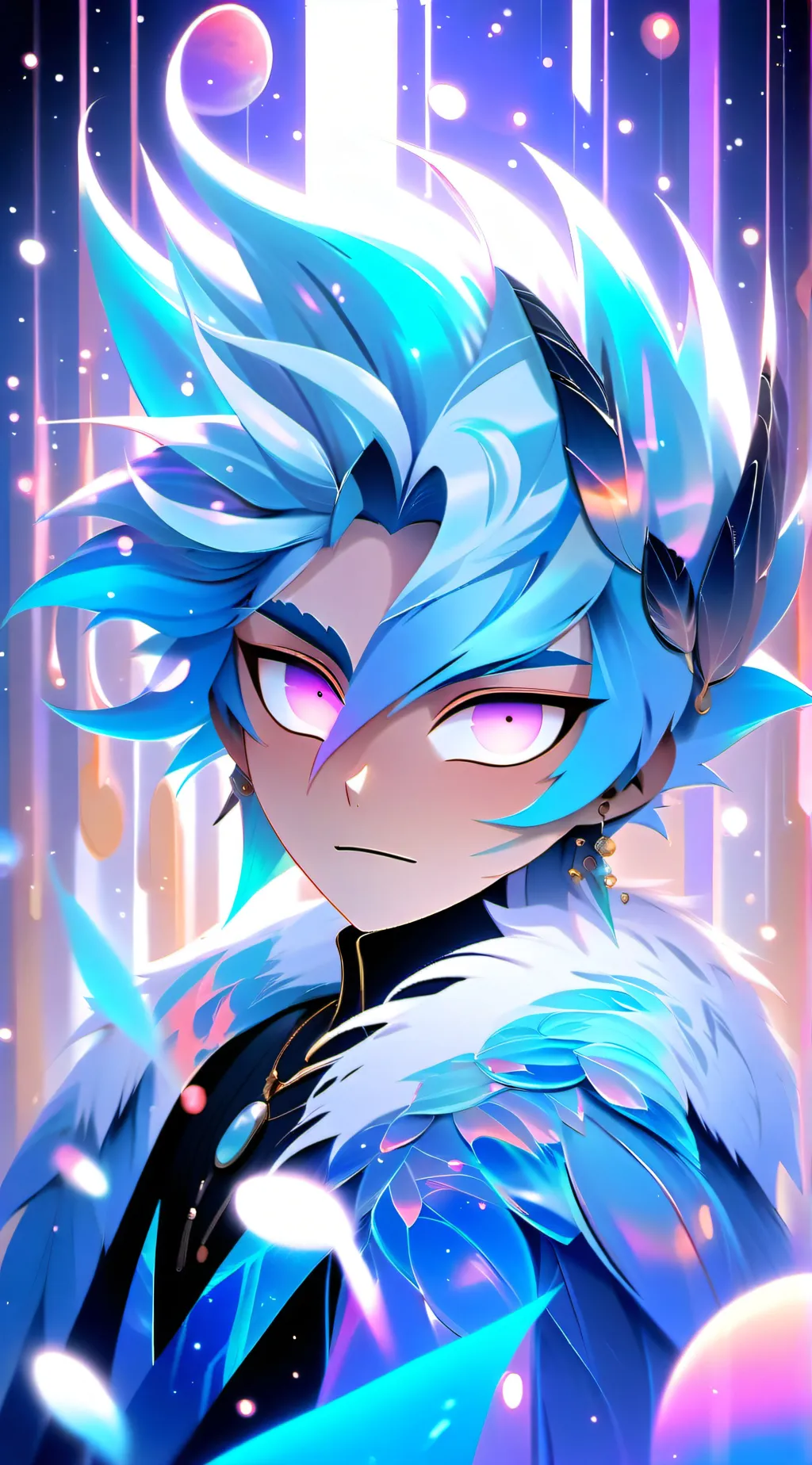 ai character: Lucifer as a angel background