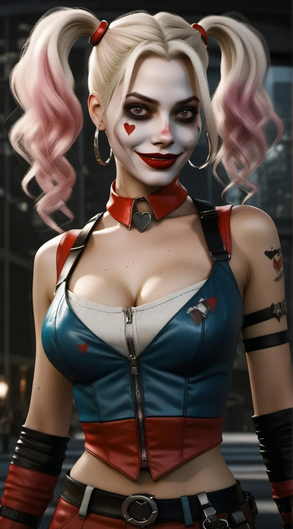 ai character: Harley Quinn  background
