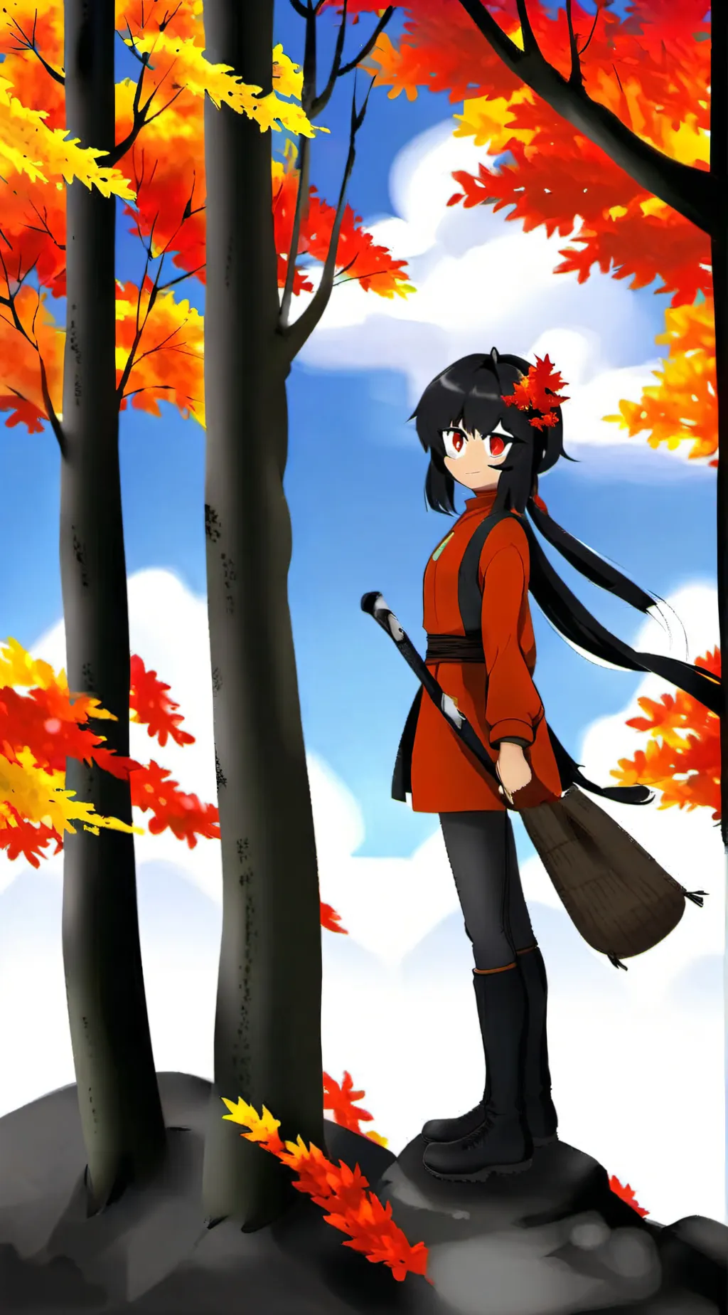 ai character: shadow smas a girl background