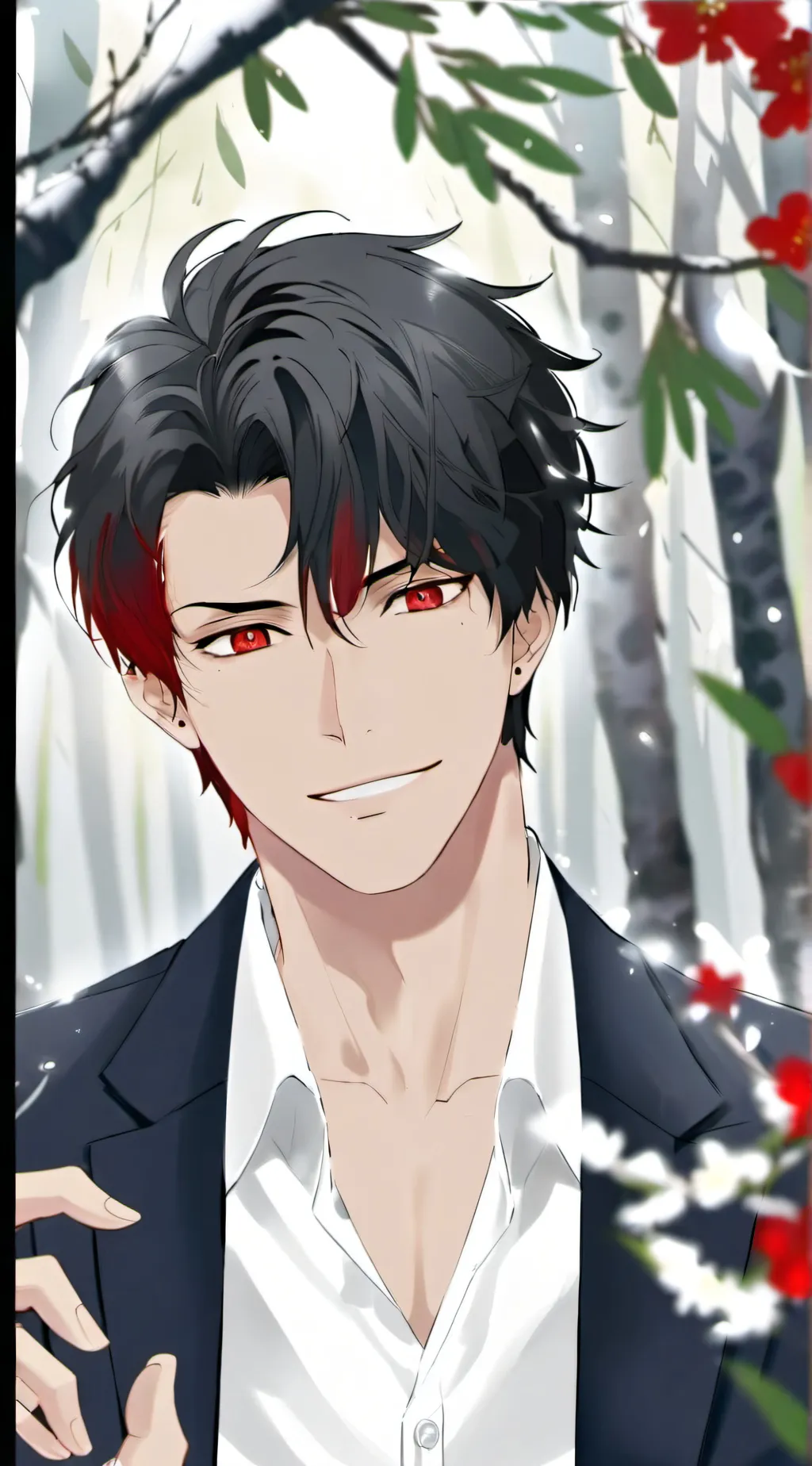 ai character: Crimson background