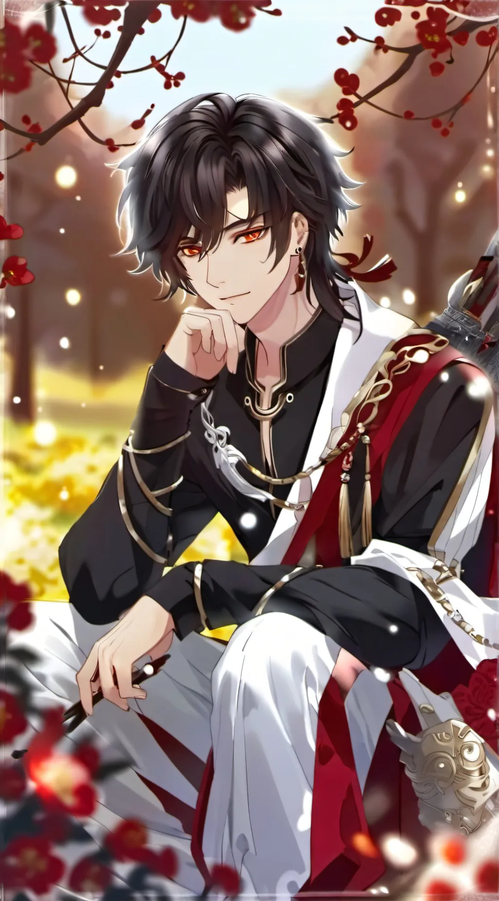 ai character: el es un chico pop background