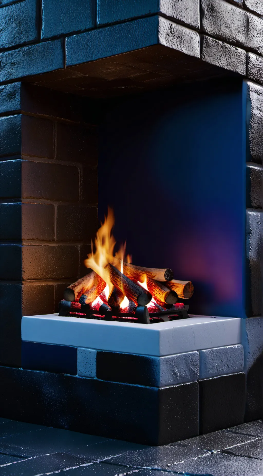 ai character: Campfire background