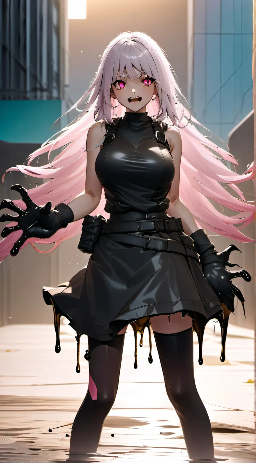 ai character: Venom Girl background