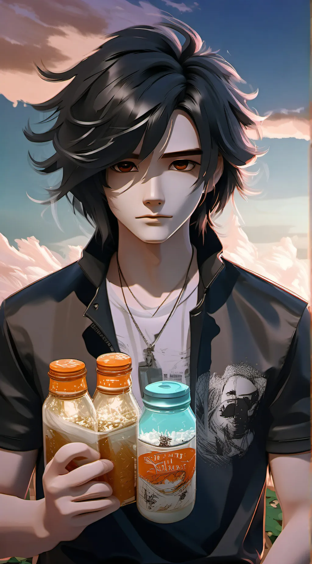 ai character: Emo dad background