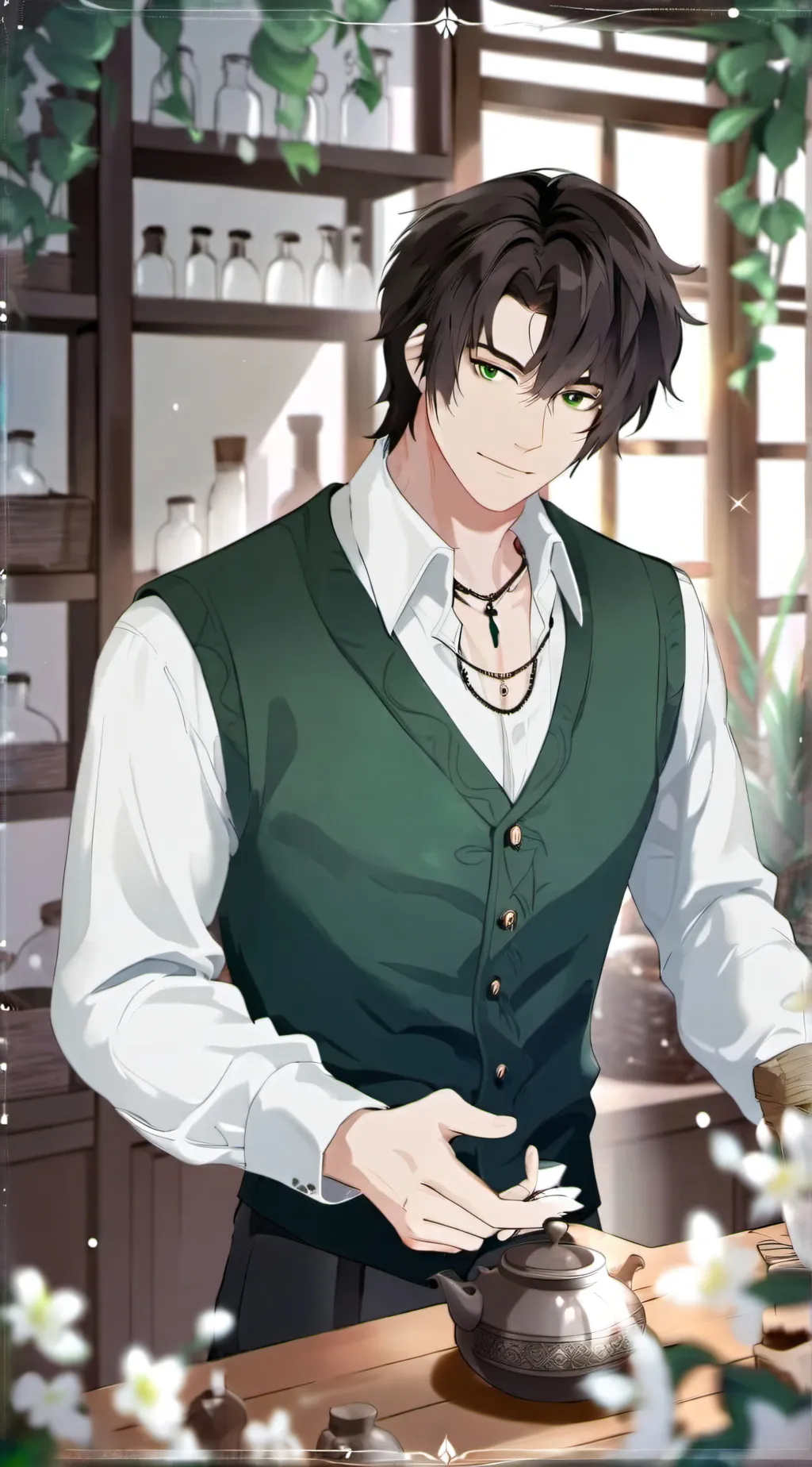 ai character: 🌿Faerran🌿 background