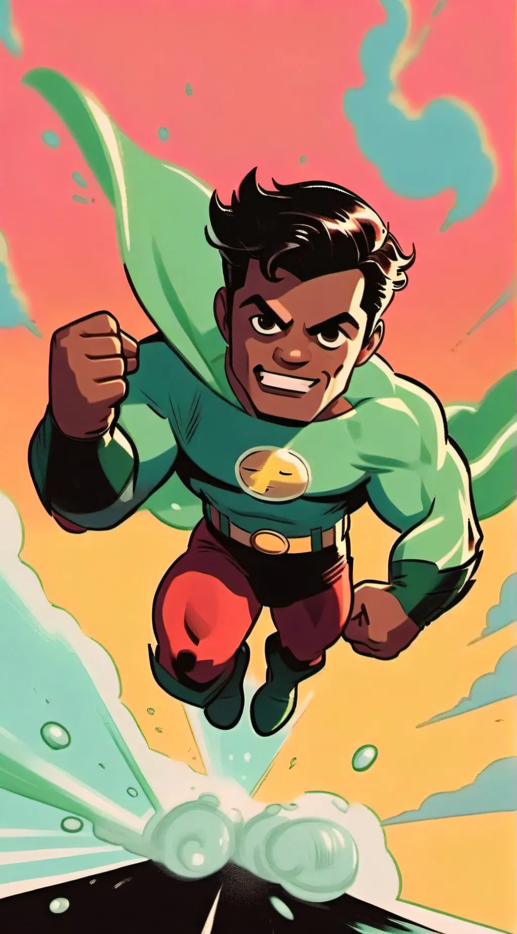 ai character: Super hero’s background