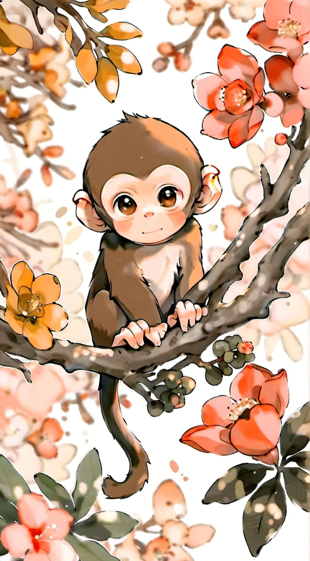 ai character: monkey background
