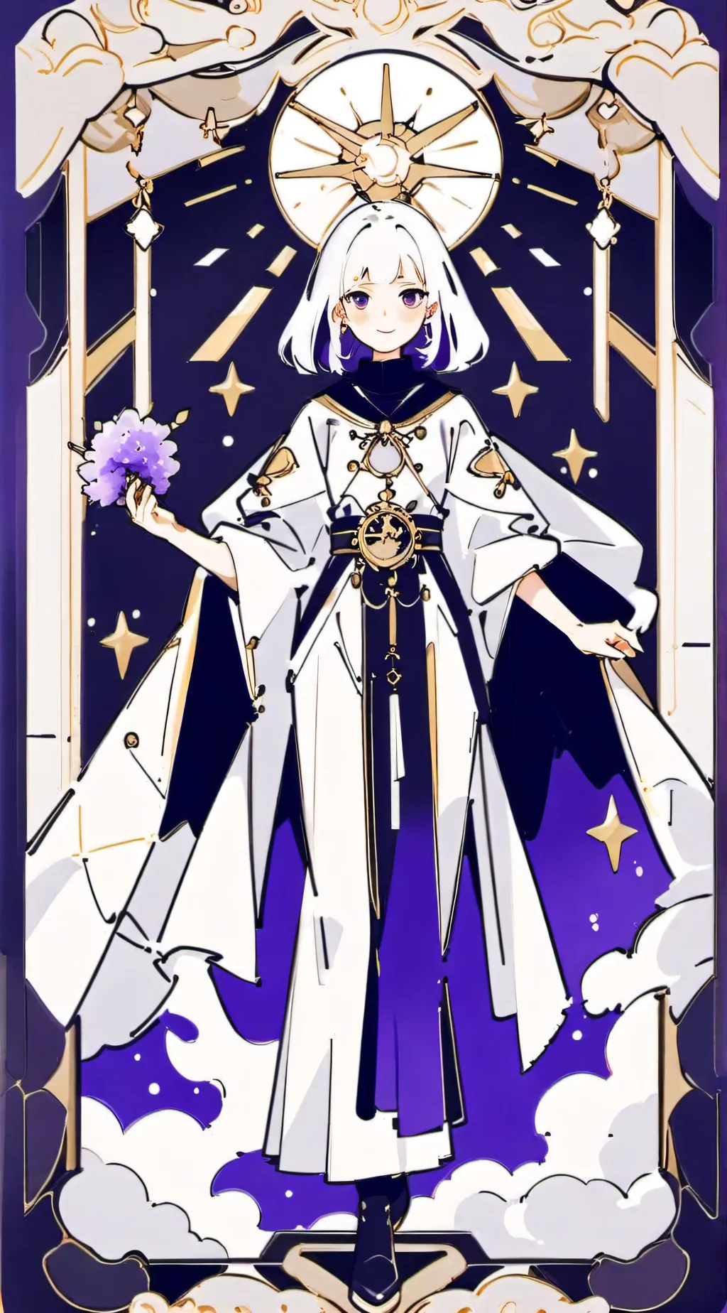 ai character: Luna and uwu cat!  background