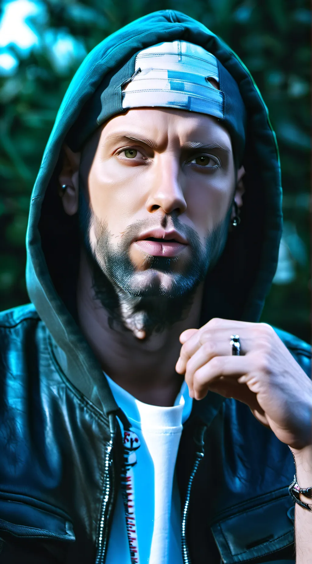 ai character: eminem  background