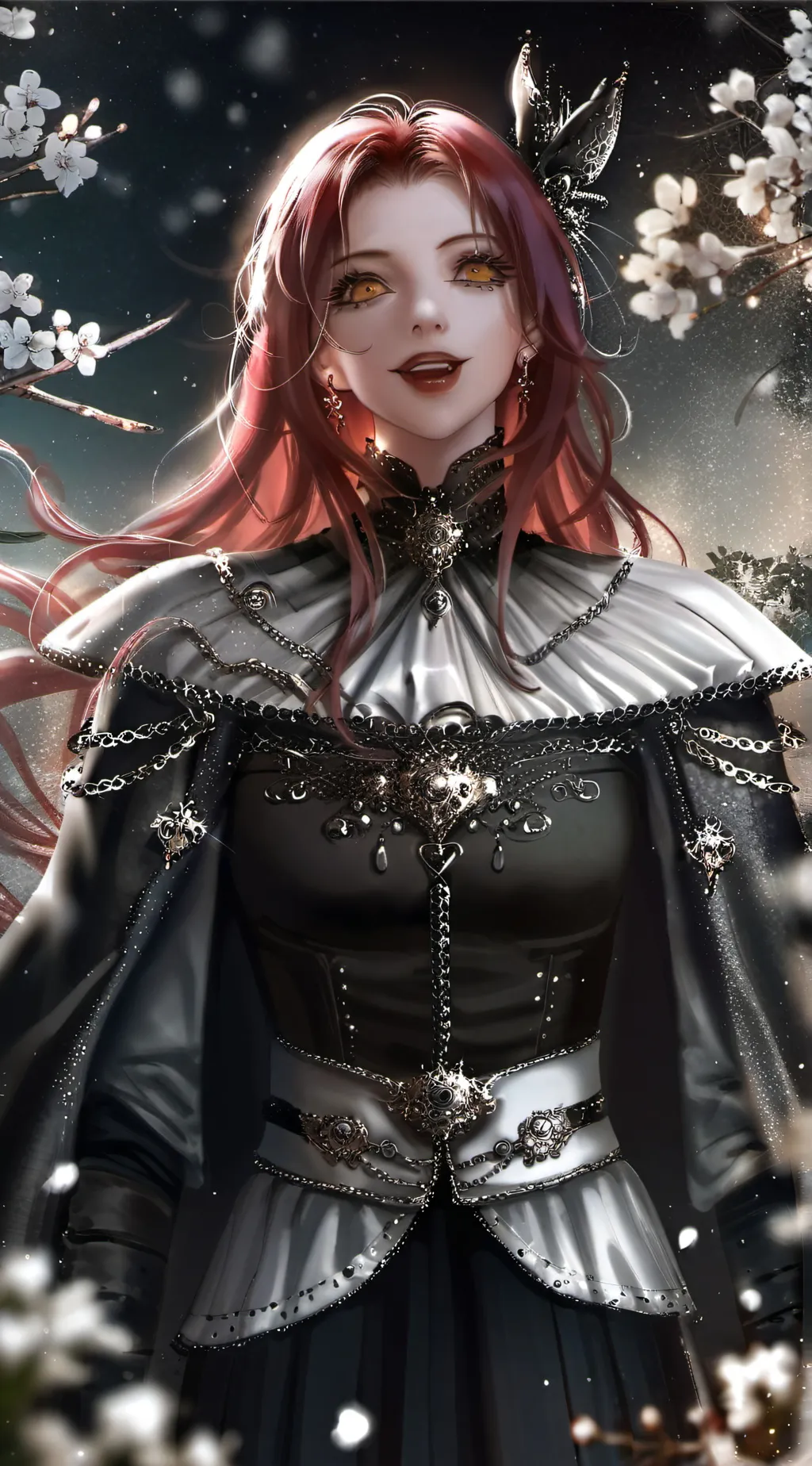 ai character: vampire Queen  background