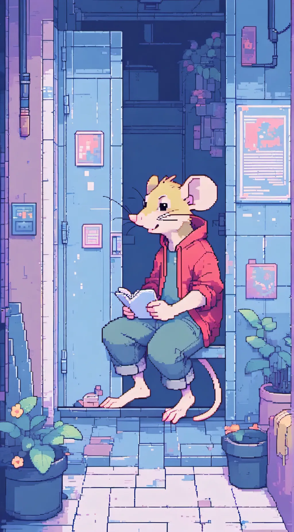 ai character: ratboy genius  background