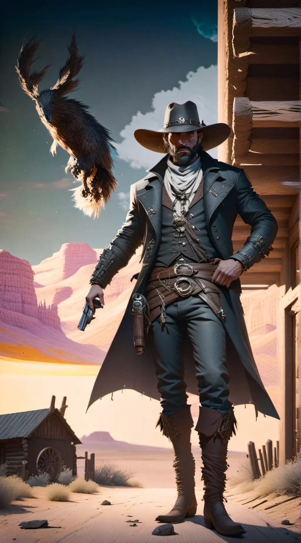 ai character: RDR2  background