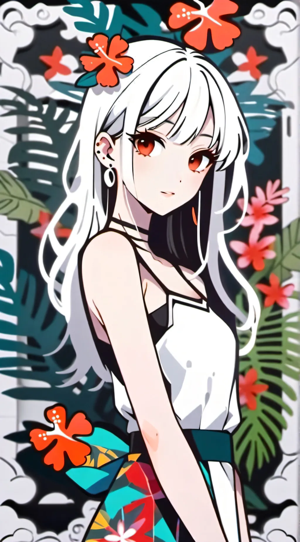 ai character: Hashira in a beach background