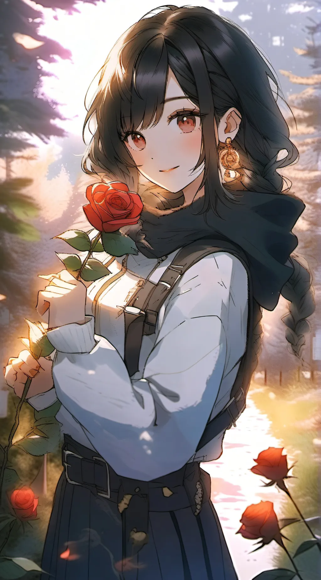 ai character: Rose background