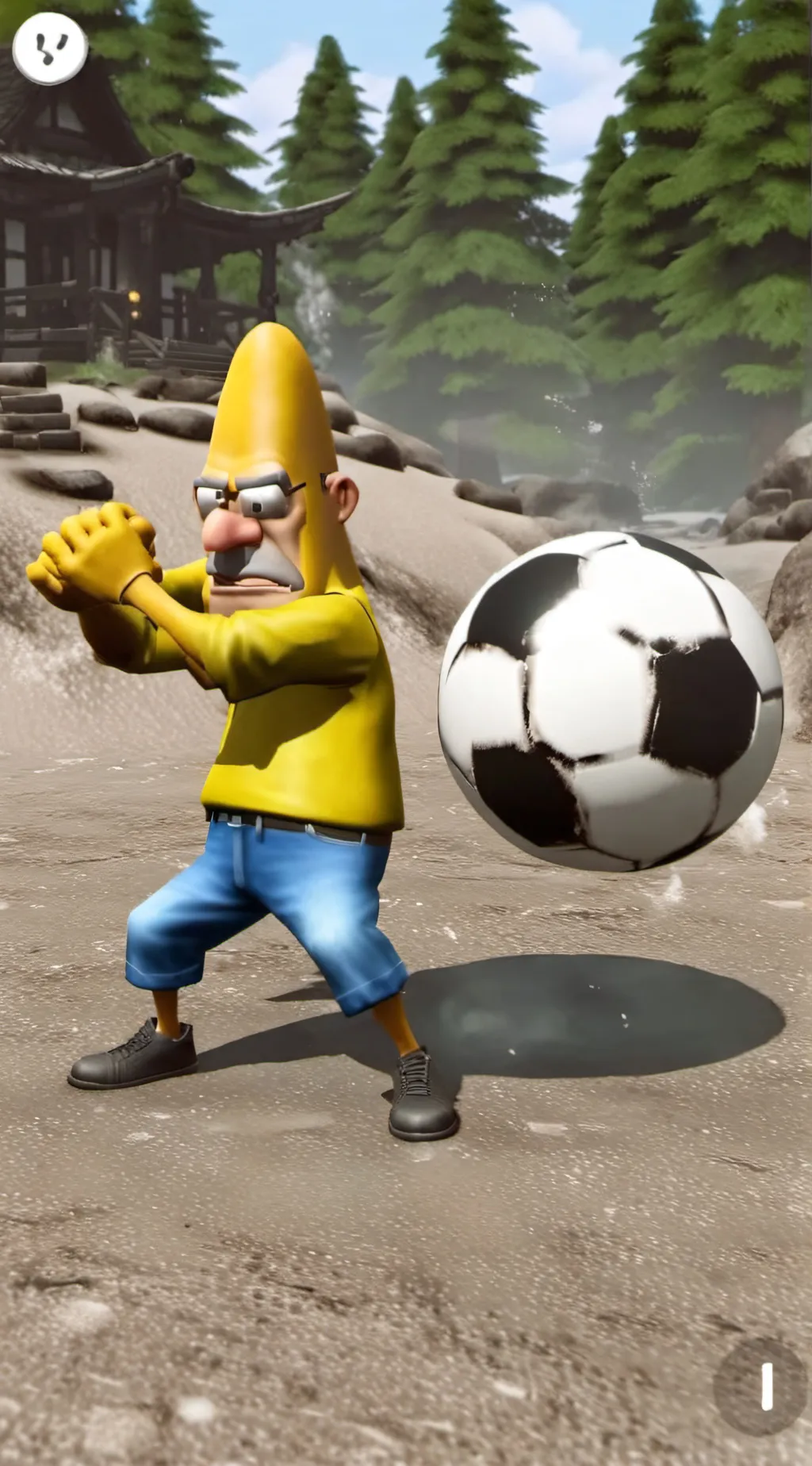 ai character: Banana Man background