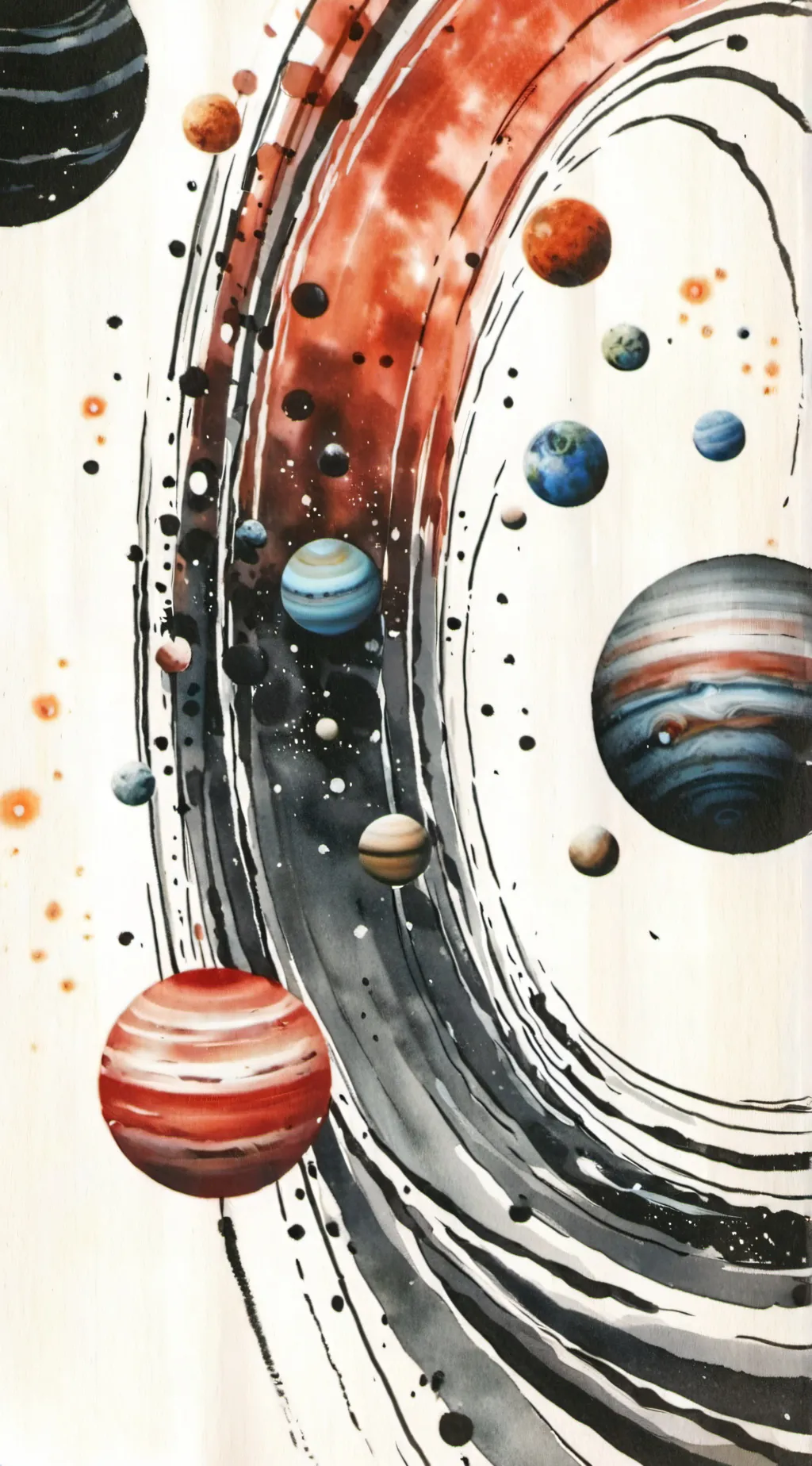 ai character: Solar balls background