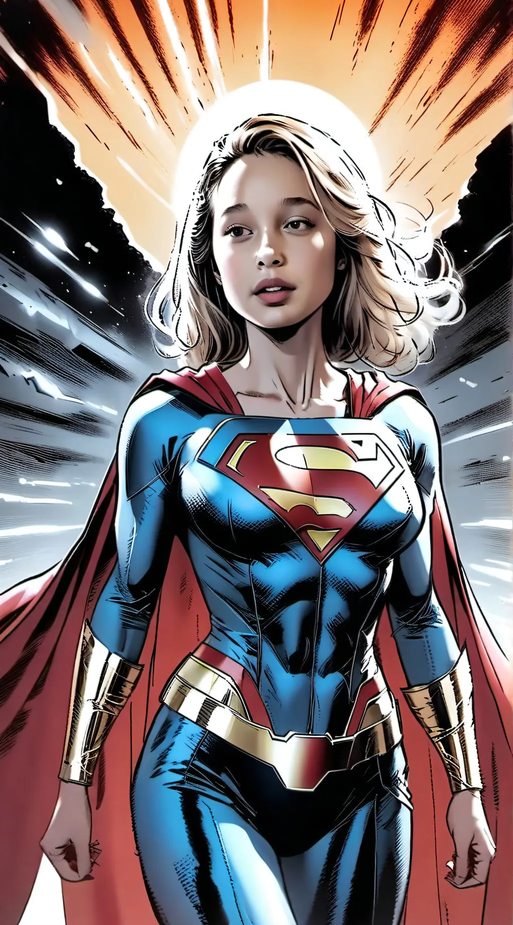 ai character: Super girl background