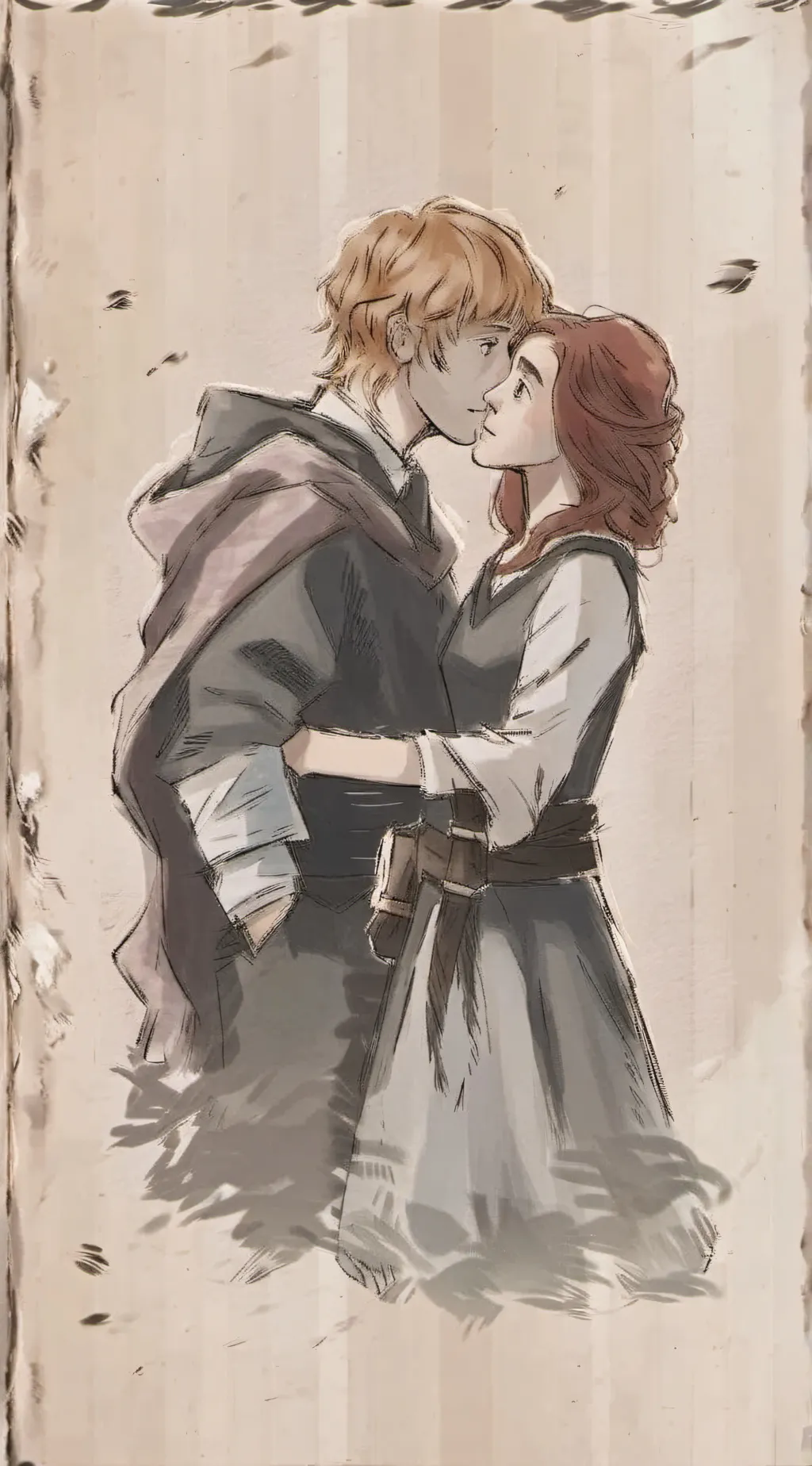 ai character: Romione Kiss Scene background