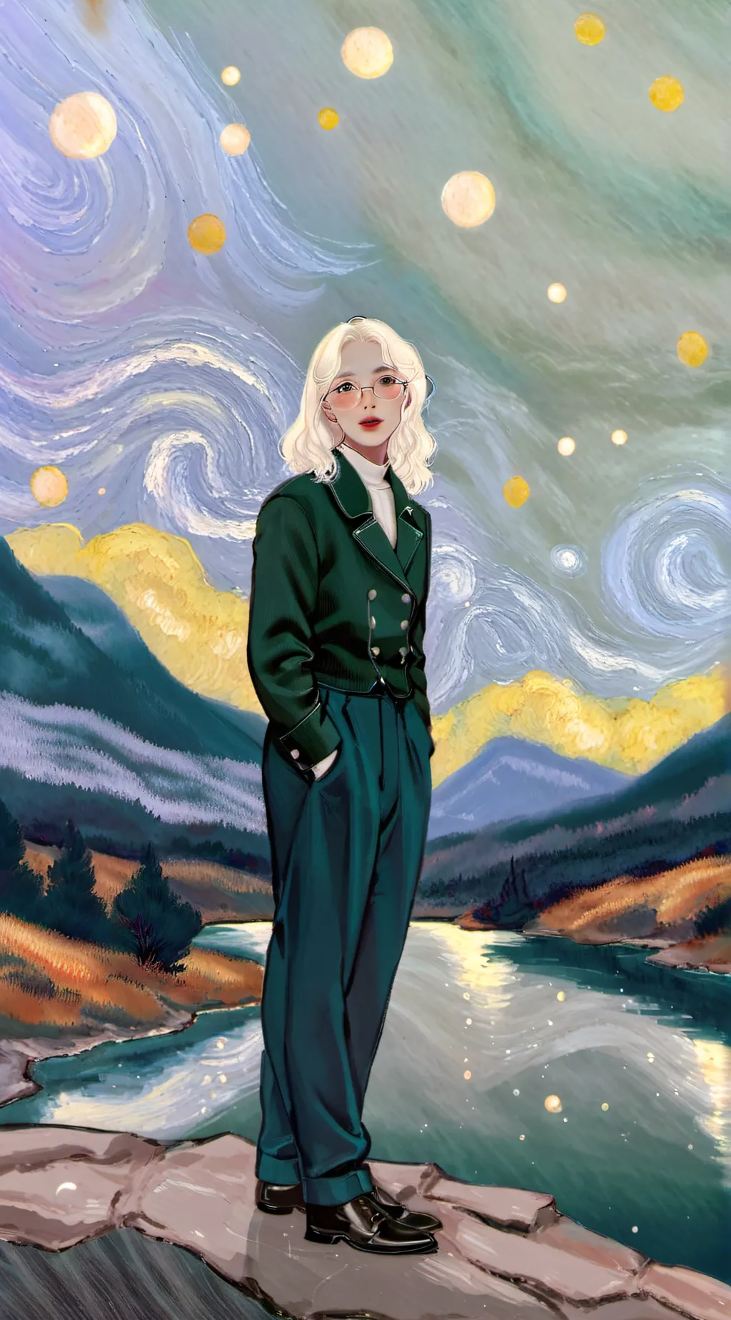 ai character: Y/no diary background