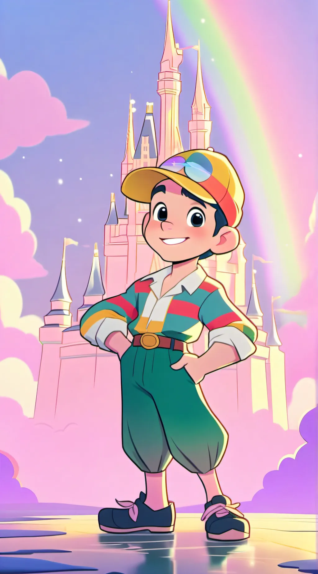 ai character: smiling critters! background