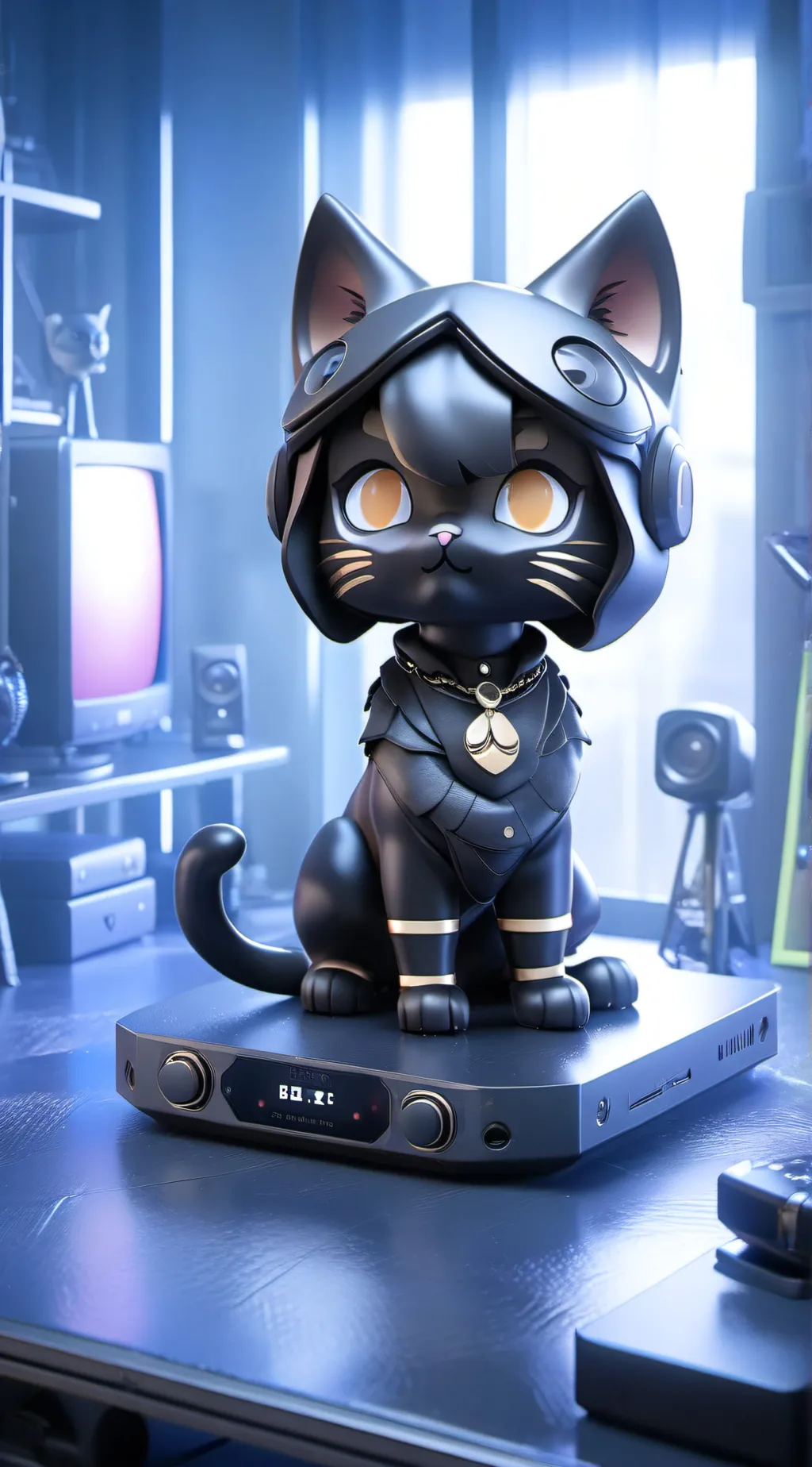 ai character: Cat tv man2 background