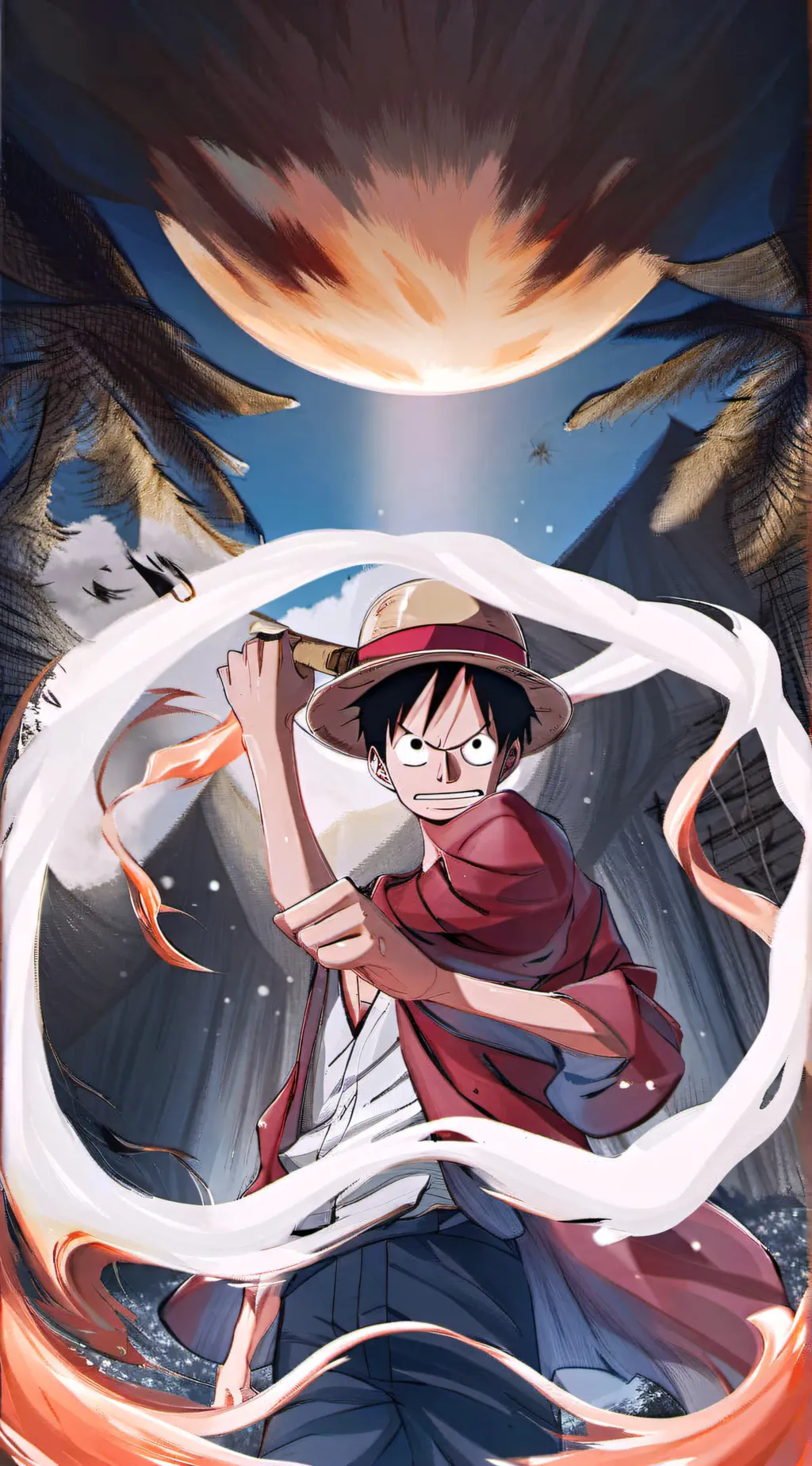 ai character: Luffy background