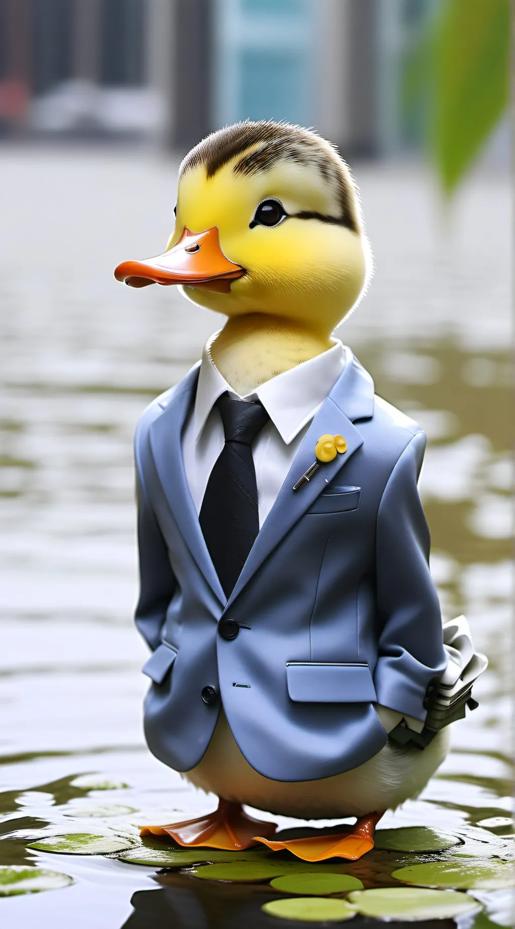 ai character: Donald J Duck background