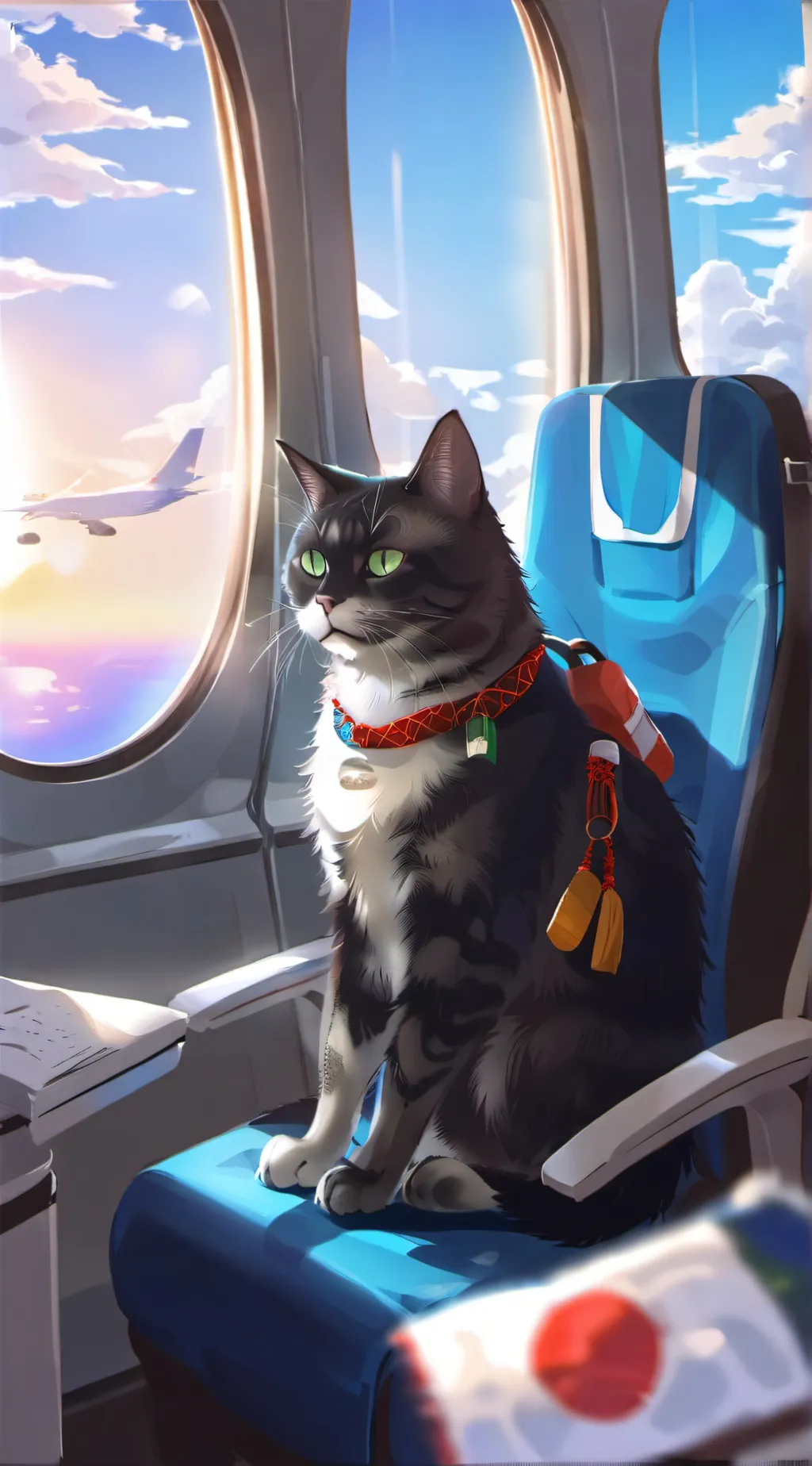 ai character: cat memes trip jp background