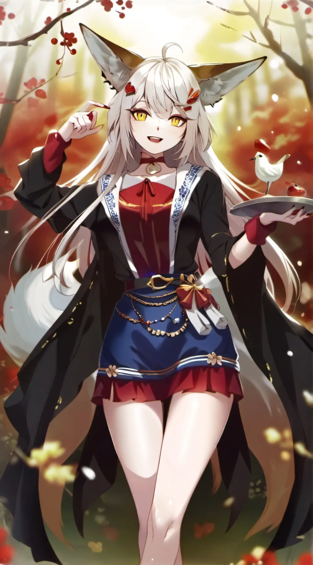 ai character: Foxgirl  background