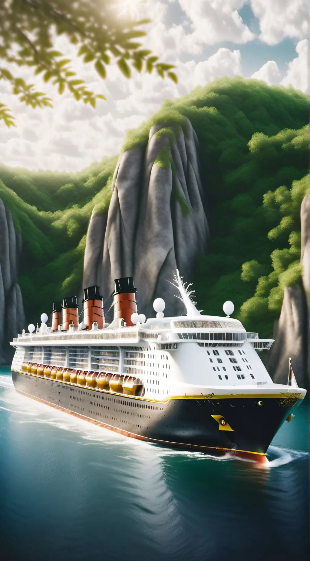 ai character: Disney cruise meet background