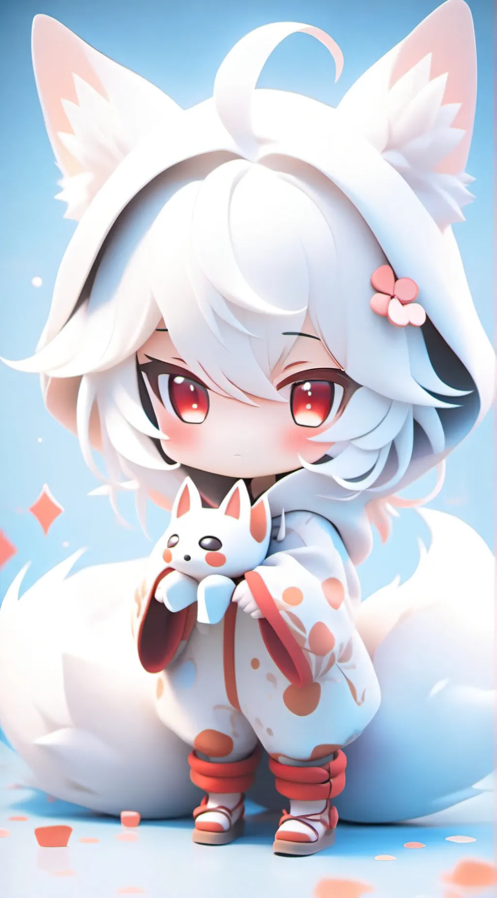 ai character: Chibi Fox background