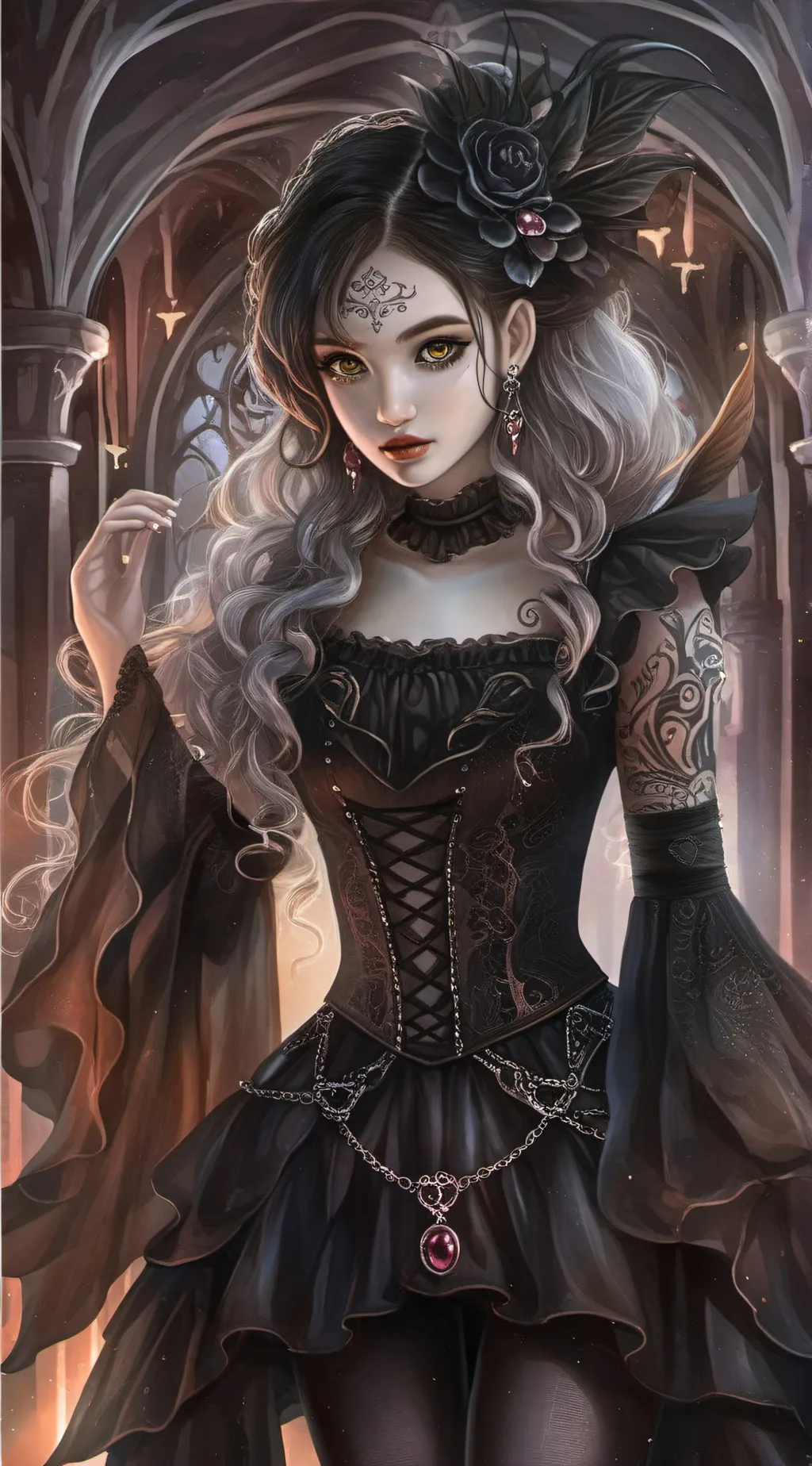 ai character: menina malvada background