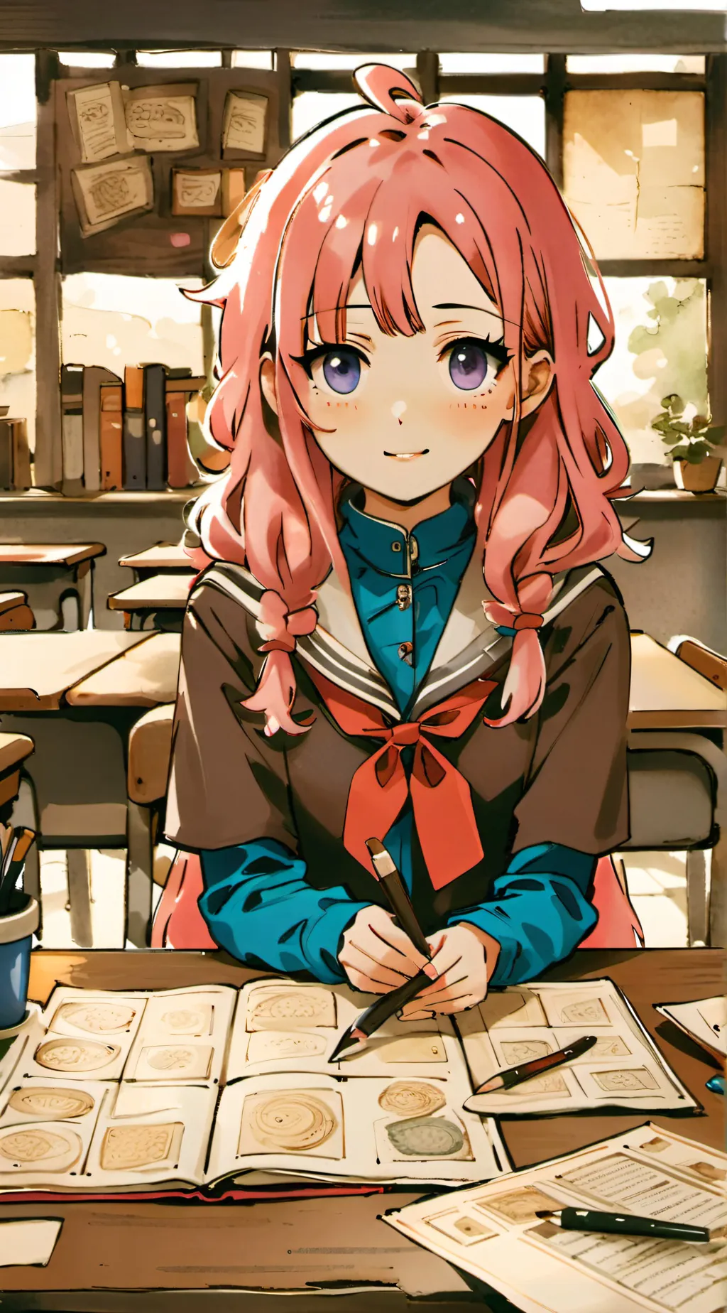 ai character: Mily spitarely background