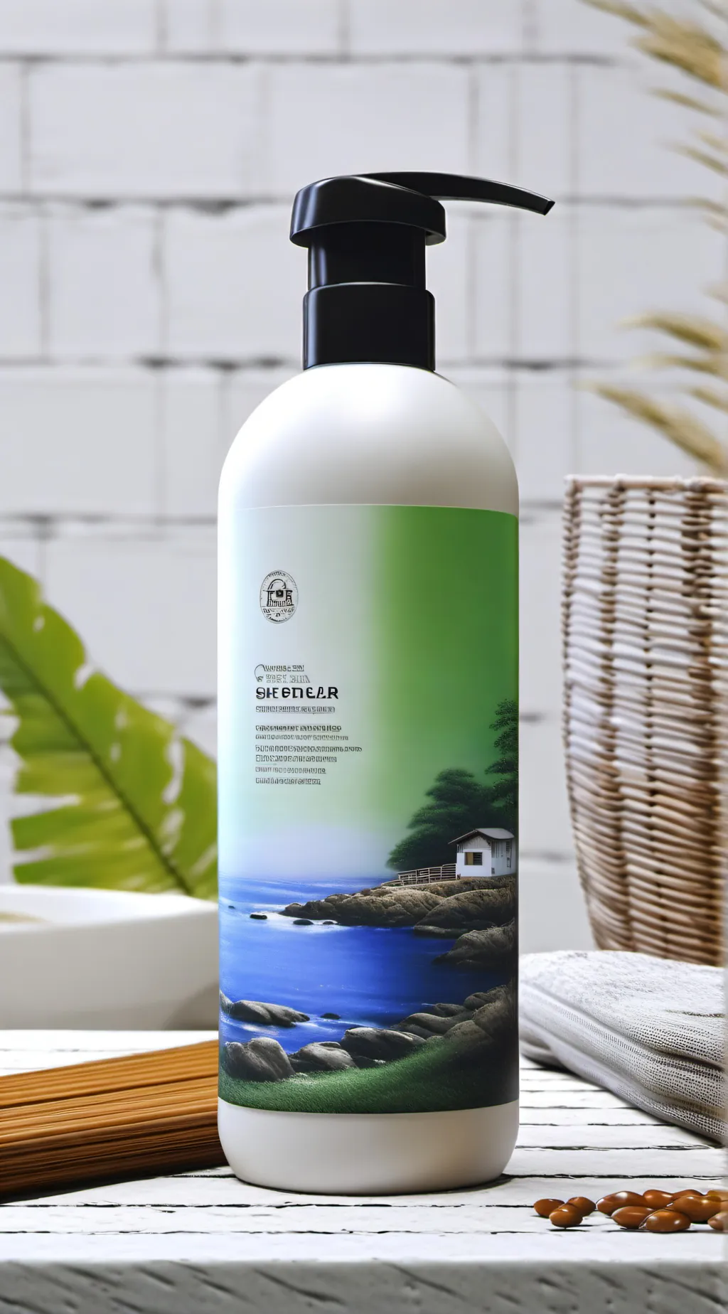 ai character: shampoo  background