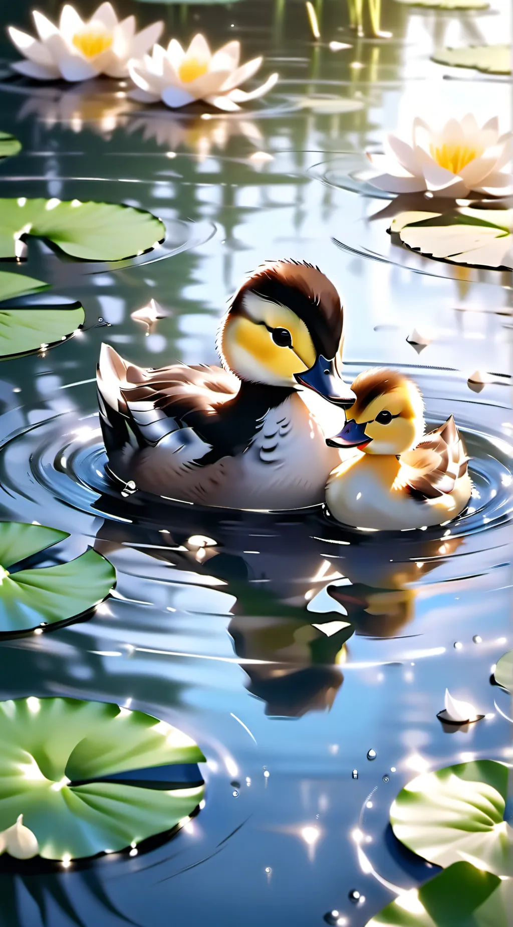 ai character: baby duck 🦆  background