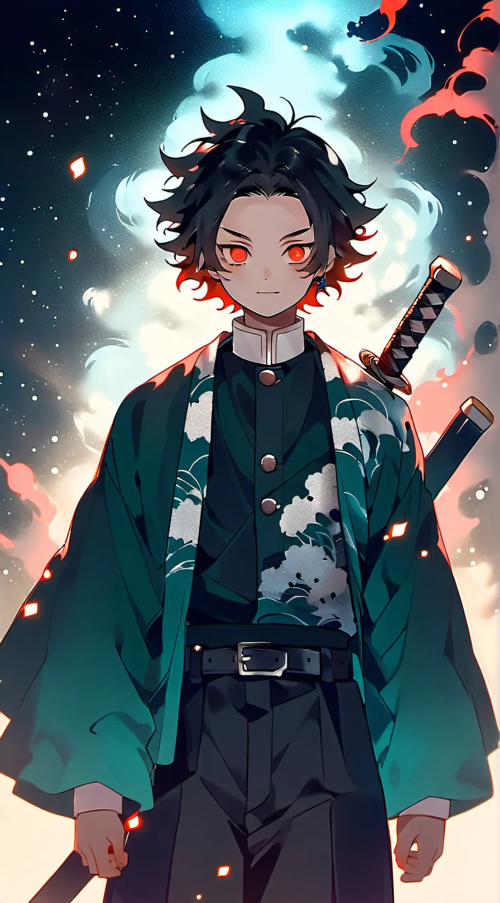 ai character: sus Demon slayer background