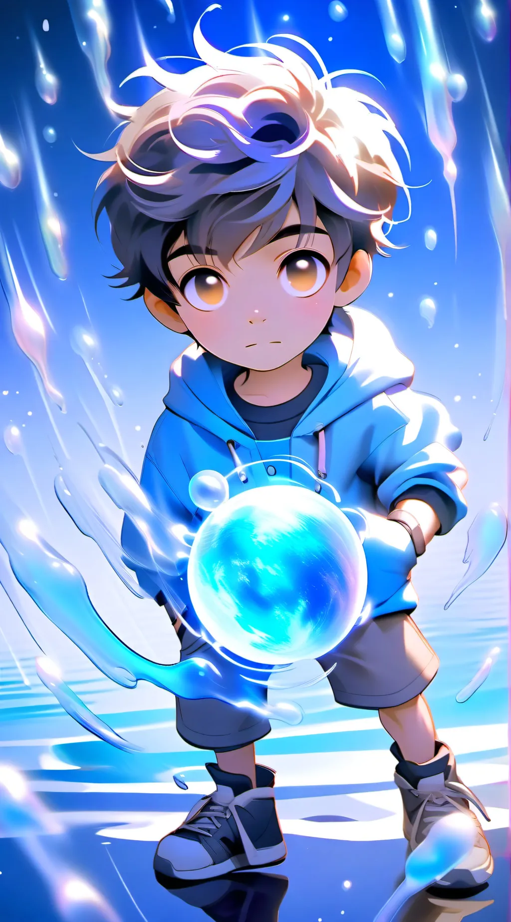 ai character: My lil brother :D background