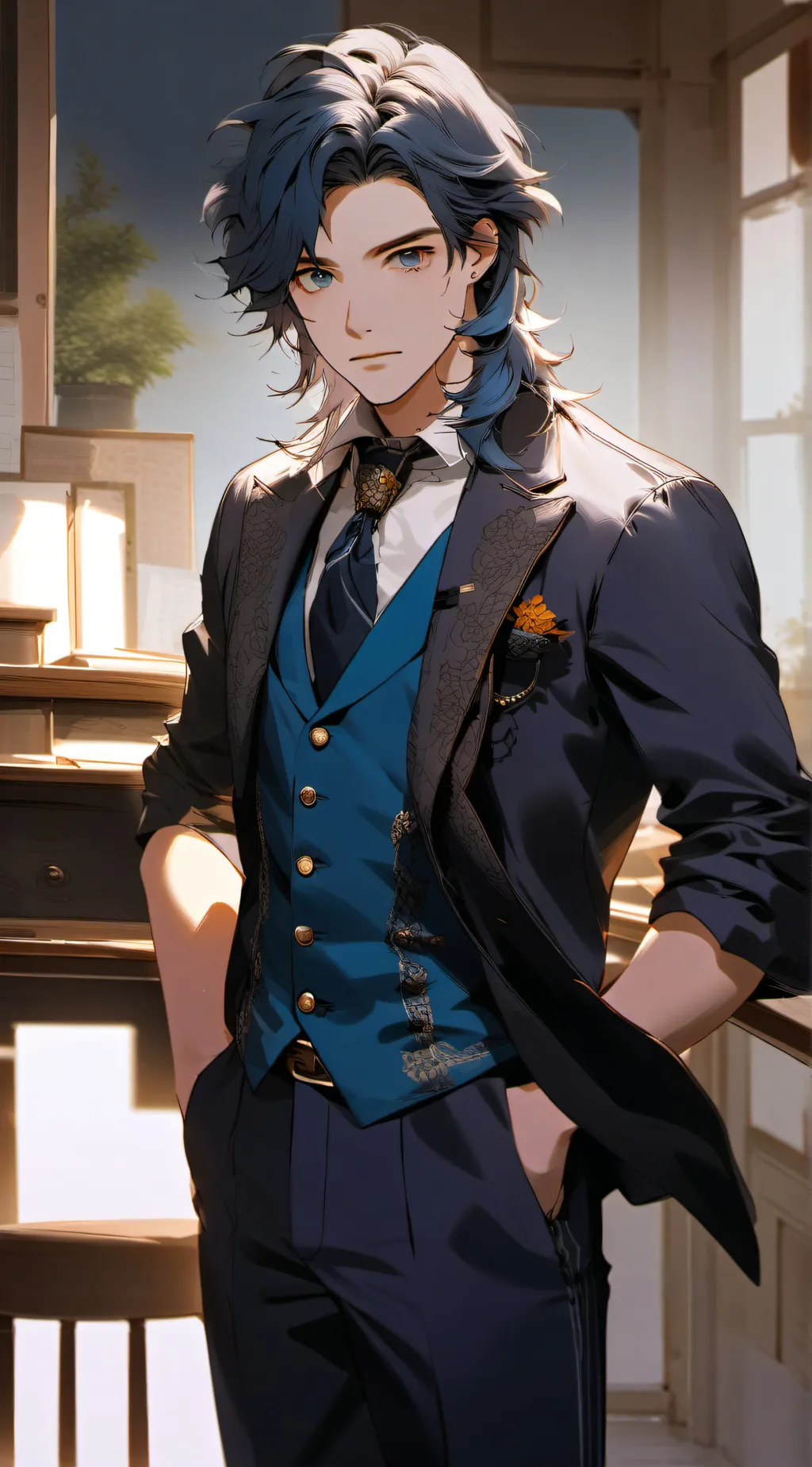 ai character: Blue/Liam background