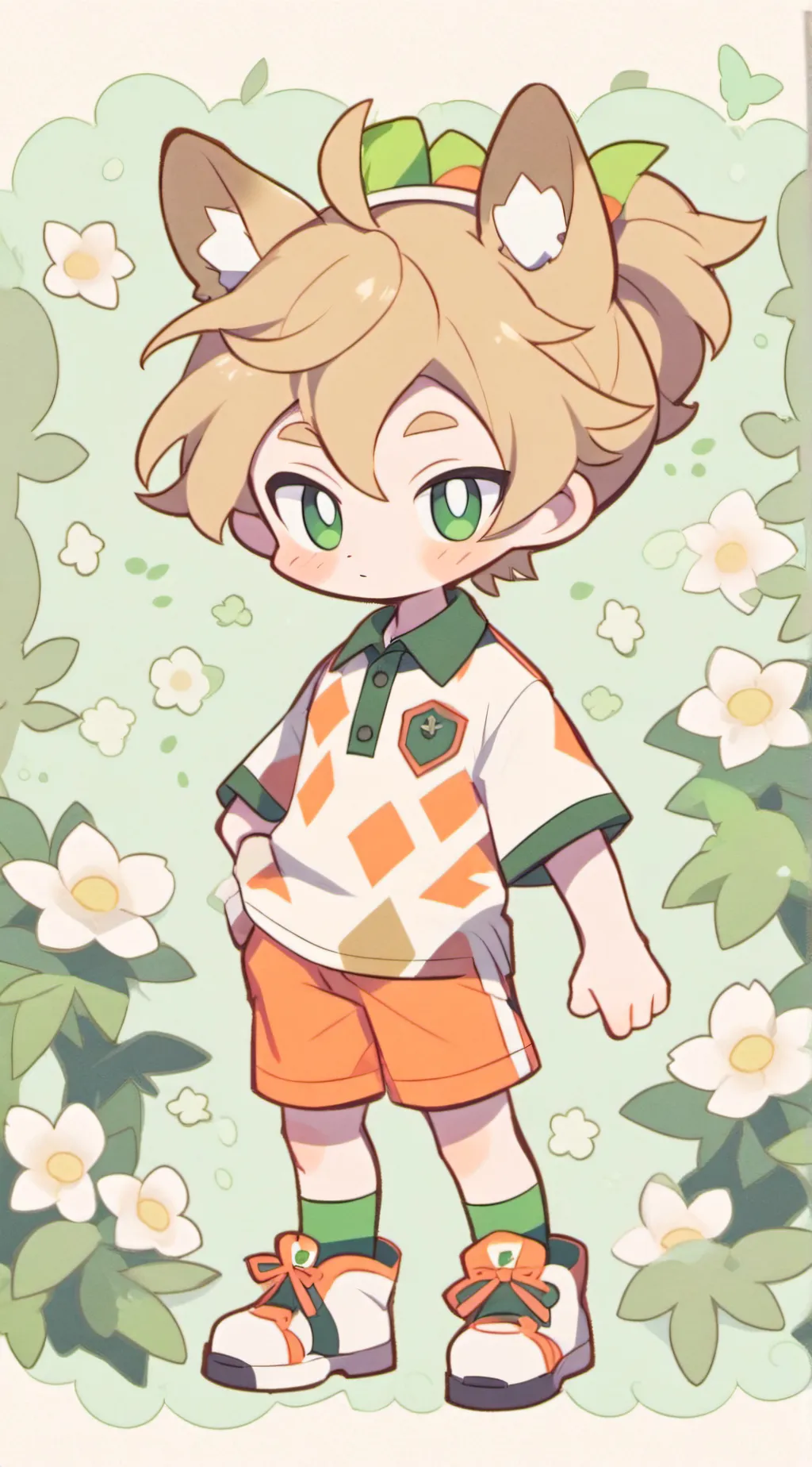 ai character: autumn background