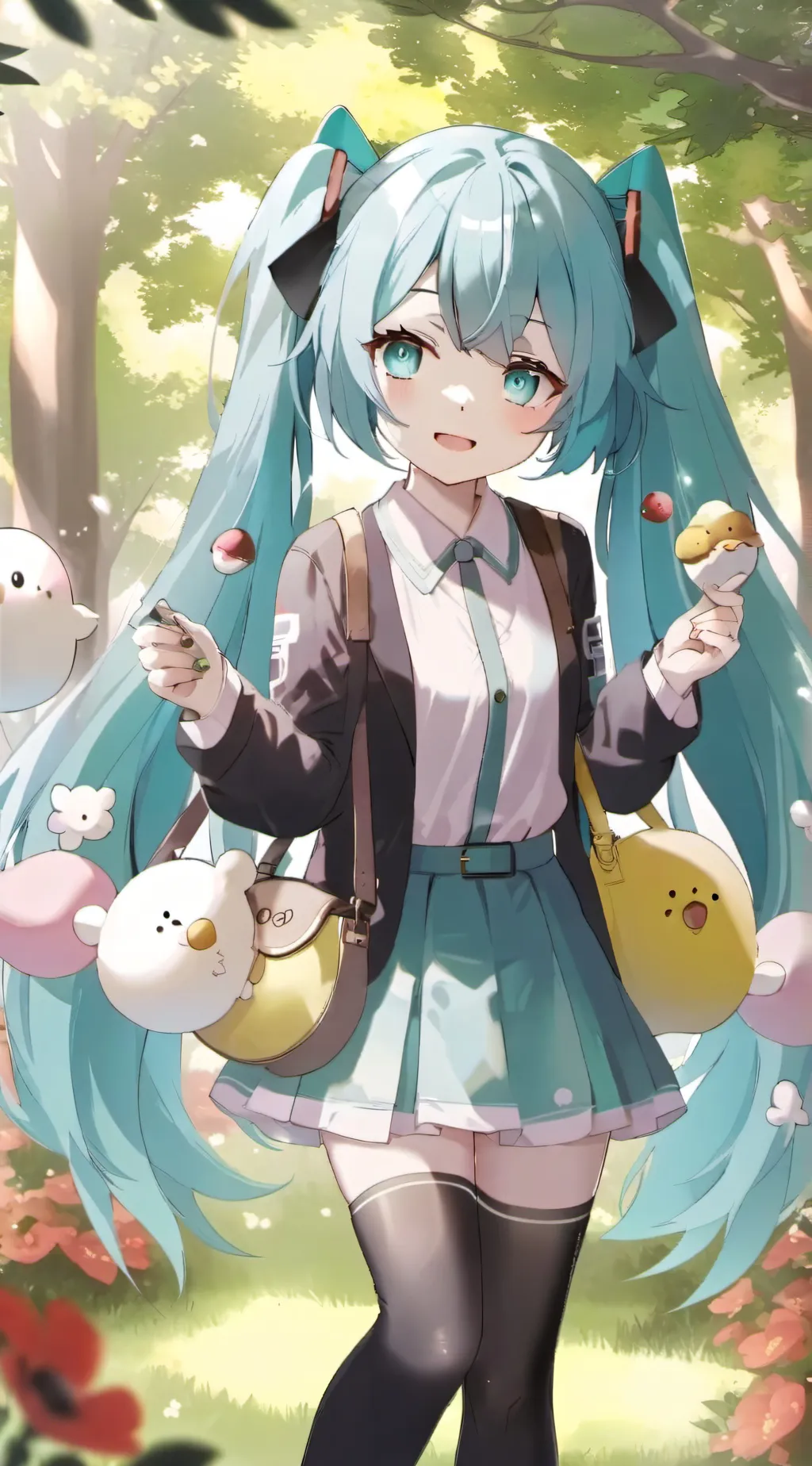 ai character: Pokemon miku  background