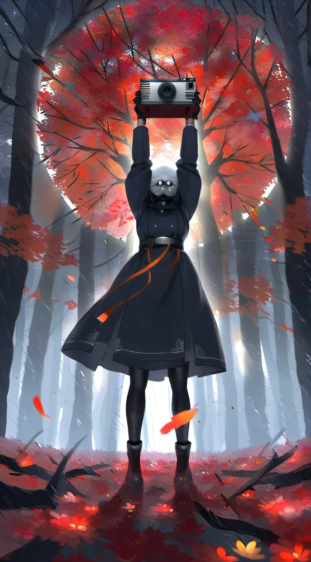 ai character: tv woman background