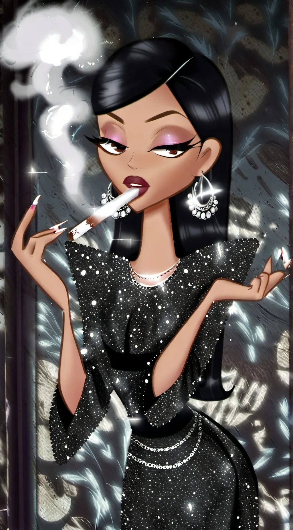 ai character: Luna background