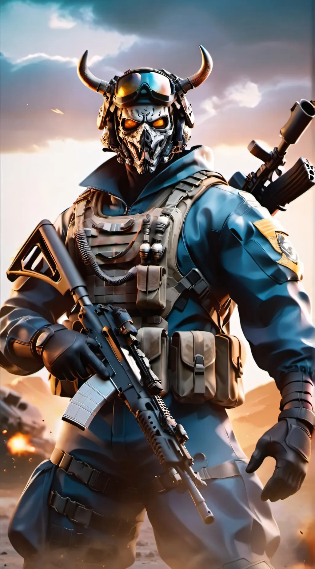 ai character: ghost  background