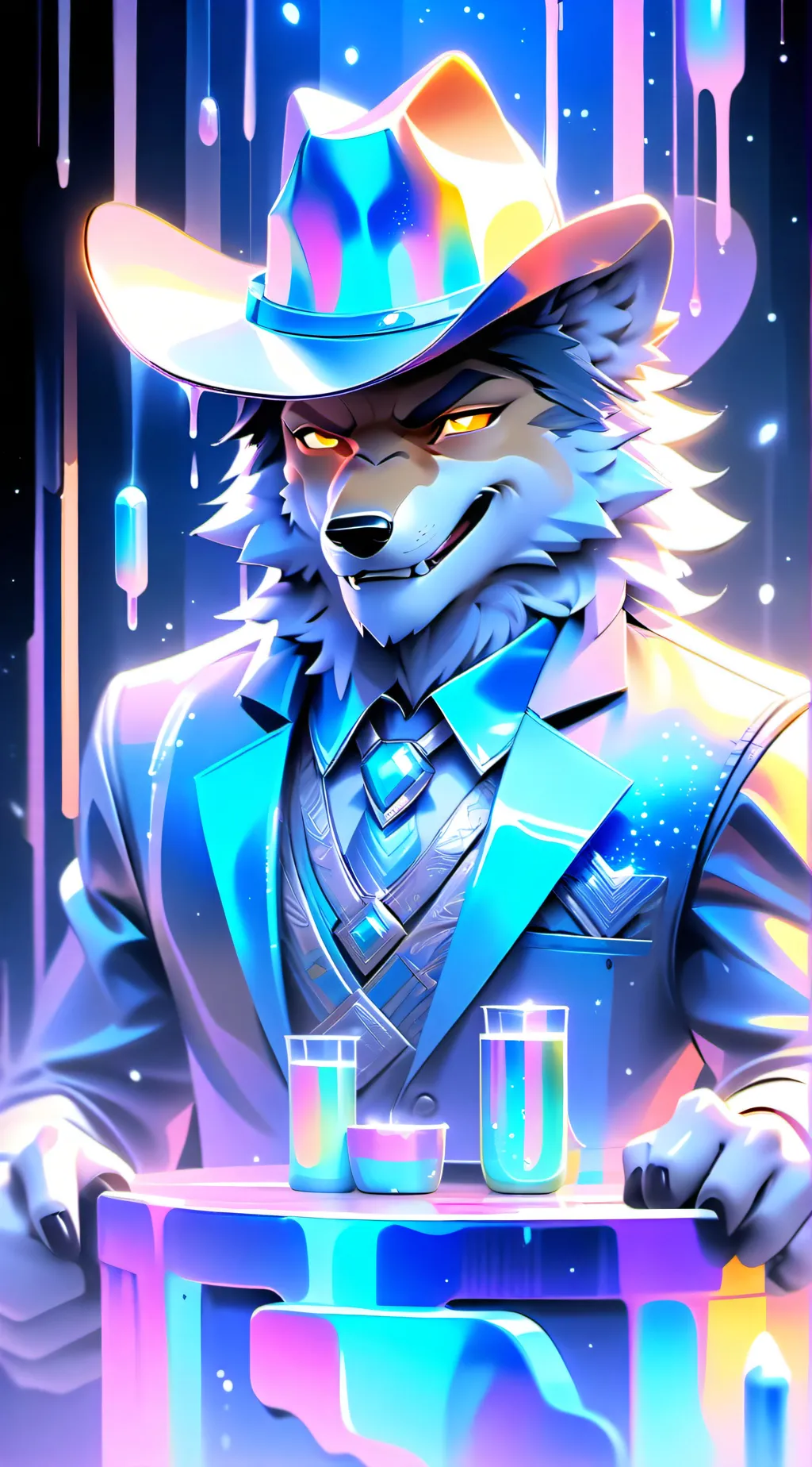 ai character: cowgirl & cowboy background