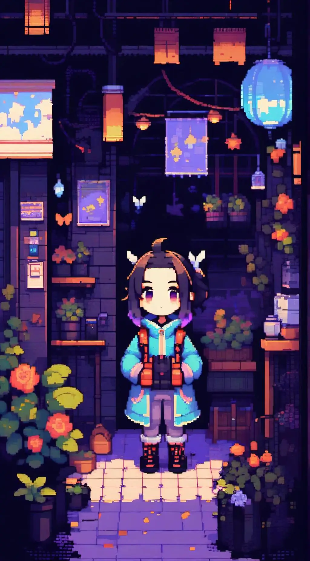 ai character: Shinobu As A Demon background