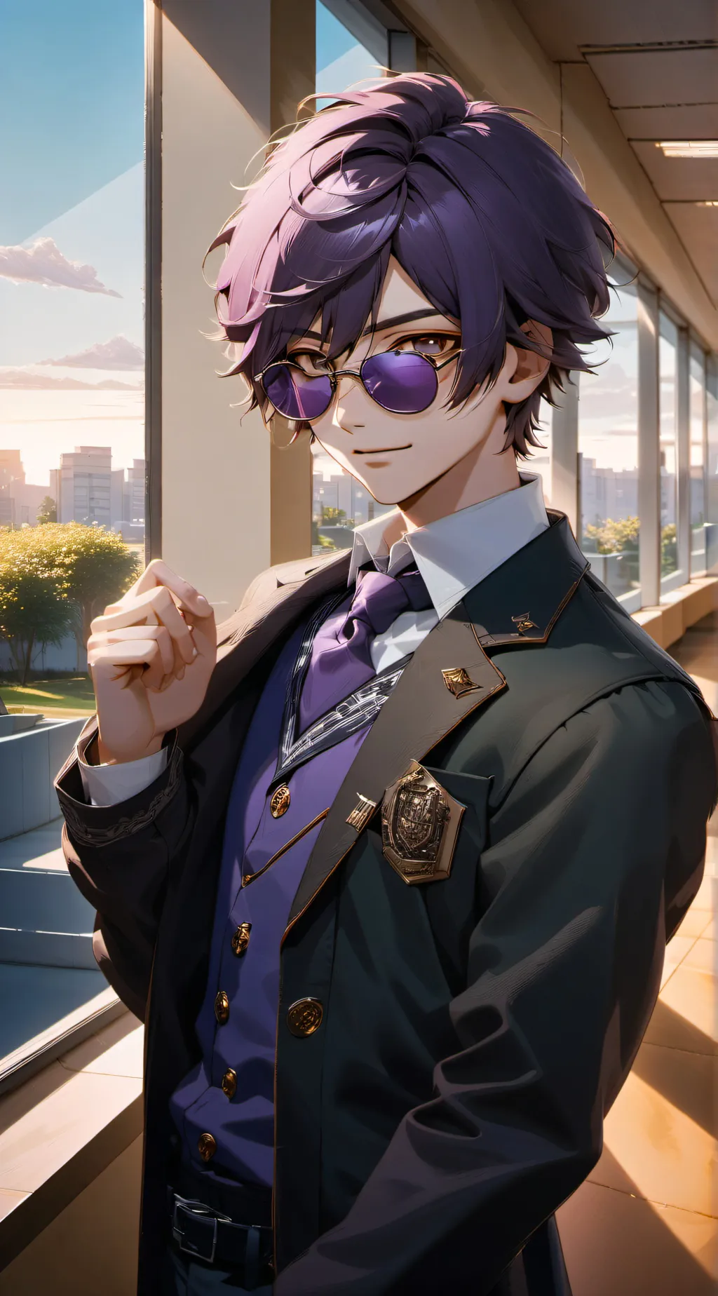 ai character: Purple/Noah background