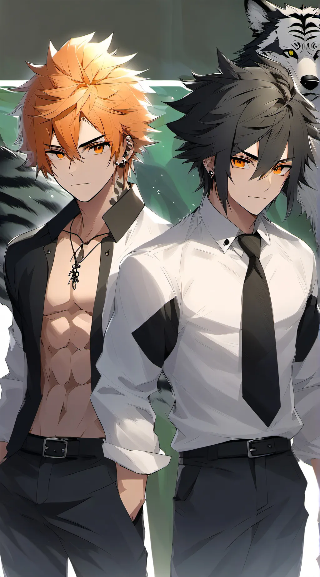 ai character: The two hybrids  background