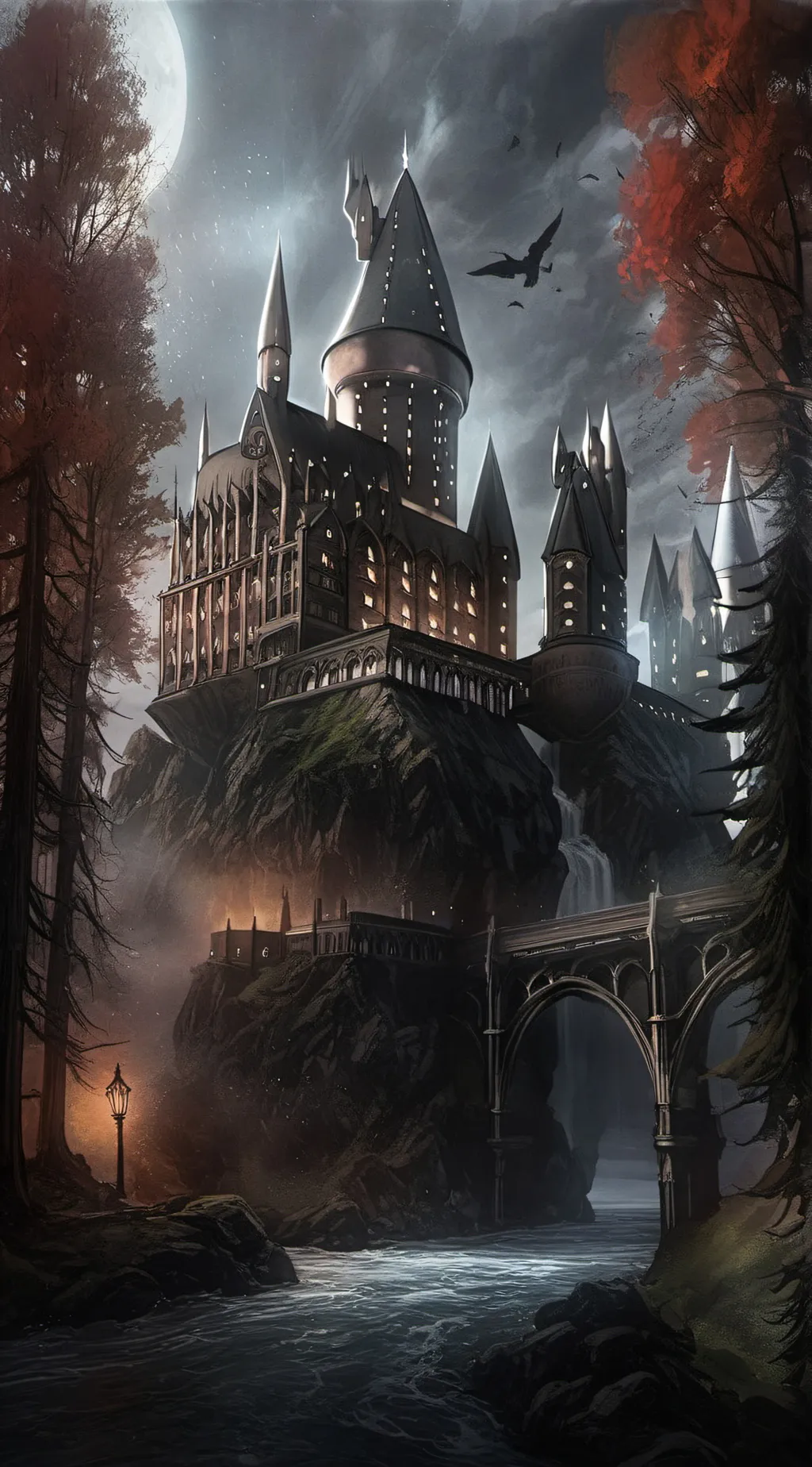 ai character: Hogwarts  background