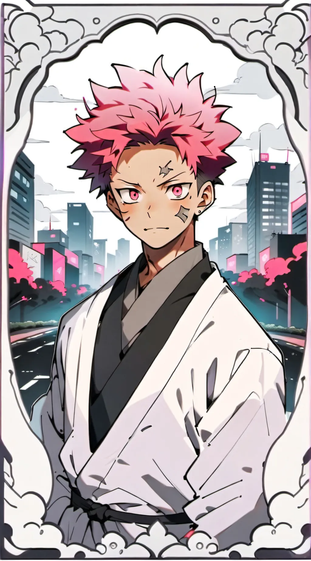 ai character: Chibi sukuna background